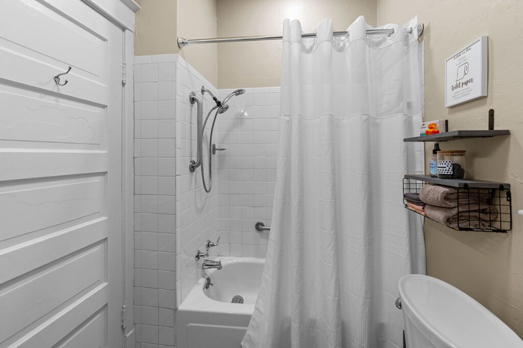 cairo st bungalow bathroom shower tub combo grab bars
